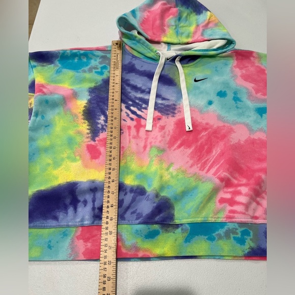 Nike Get Fit Women's French Terry Tie-Dye Oversized Crop Hoodie XL - Picture 3 of 10